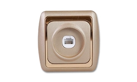 Розетка Дельта телефонная золото СП