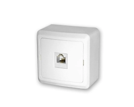 Розетка Powerman телефонная с задней стенкой