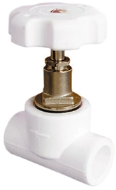 Вентиль в сборе PPR 32х90,  белый, RTP