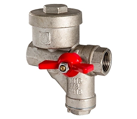 Кран шаровой VALTEC с фильтром и редуктором давления правый