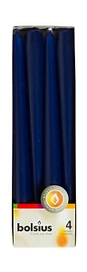 Свеча античная Bolsius синяя 250 х 20 мм 4 штуки