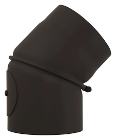 Изгиб для дымохода 45 градусов черный