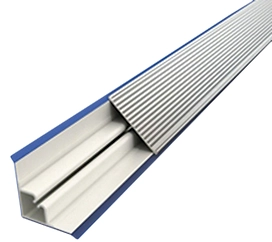 Плинтус для столешницы алюминиевый рифленый 2440 мм