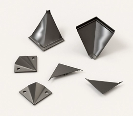 Комплект заглушек и углов для кухонного плинтуса черный