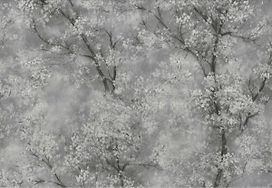 Виниловые обои SAKURA 375421 черные 1,06х10,05 м