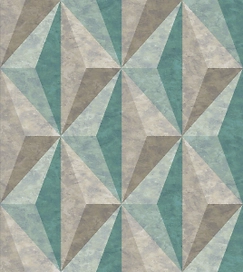 Бумажные обои Гомельобои Ромбус 9С6К-72 зеленые 0,53х10,05 м