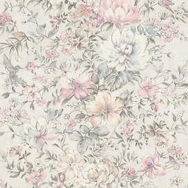 Виниловые обои MONTE SOLARO Garden 9093-00 белые 1,06х10,05 м