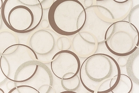 Виниловые обои Кольца 10514-08 бежевые 1,06x10 м