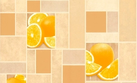 Виниловые обои АСПЕКТ Цитрус 10103-23 оранжевые 0,53x10,05 м