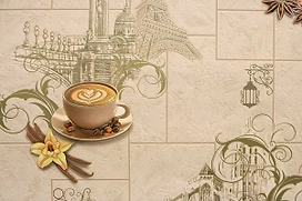 Виниловые обои Elysium Франция 98002 кофейные 0,53x10 м