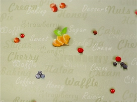 Виниловые обои Elysium Сладости 96622 зеленые 0,53x10 м