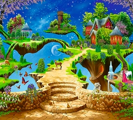 Виниловые обои Delice Decor Волшебная страна Ф 071 3х2,70 м