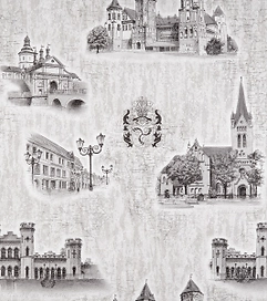 Бумажные обои Палац С25-МО-10 серые 0,53х10,05 м