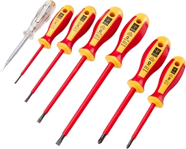 Набор отверток LUX-TOOLS Comfort с диэлектрическими рукоятками 7 шт