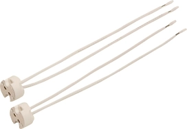 Патрон накладной G4, G5,3, G6,35 керамика белый 2 шт