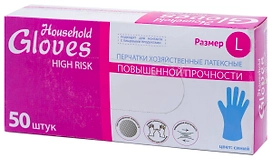 Перчатки хозяйственные Household Gloves High Risk L