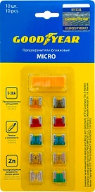 Предохранитель флажковый GOODYEAR микро 5-30 А 10 шт.