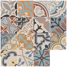 Керамогранит RAGNO Abitare многоцветный 20х20 см