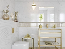 Бордюр Cersanit Metallic золотой 1x44 см