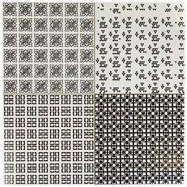 Керамическая плитка напольная Cristacer Retro черно-белая 45х45 см