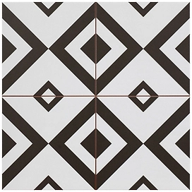 Керамическая плитка DVOMO Brixton камень черно-белая 45х45 см