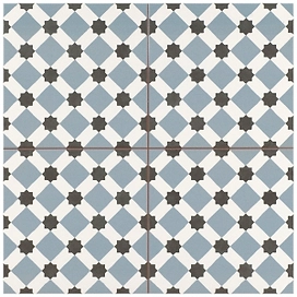 Керамическая плитка DVOMO Henley Ice мрамор голубая 45х45 см