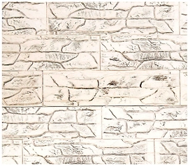 Гипсоцементная плитка Casa Vaga Пласт кирпич бело-черная 33х8,5 см