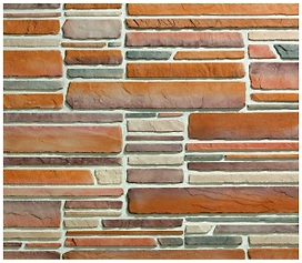 Гипсовая плитка KR-Professional Горное шале камень коричневая