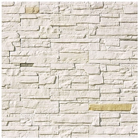 Гипсовая плитка White Hills Каскад Рейндж камень белая