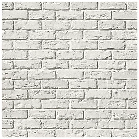 Гипсовая плитка White Hills Вельс Брик кирпич белая 20,5х6,5 см