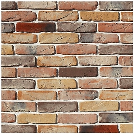 Бетонная плитка White Hills Тироль Брик кирпич микс 30х7,3 см