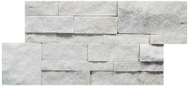 Каменная плитка настенная PHARAON Модерн кварцит камень белая 35х18 см