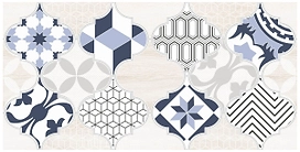 Декор LB CERAMICS Moresque 2 синий 40х20 см