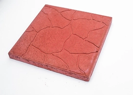 Плитка тротуарная Белая река Тучка 300х300 мм красная