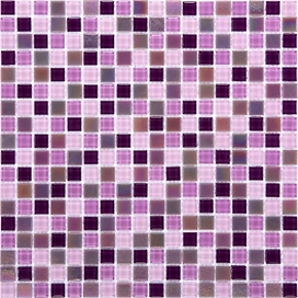 Стеклянная мозаика розовая 30х30 см