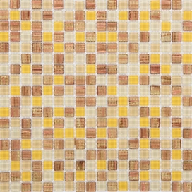Стеклянная мозаика желтая 30х30 см