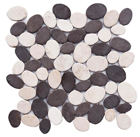 Каменная мозаика серо-бежевая 30х30 см