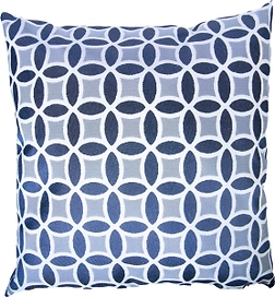 Подушка декоративная Эскар ЛЮБА 40х40 см сине-белая