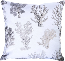 Подушка декоративная Эскар Actinia 40х40 см бежево-серая