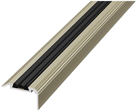 Порог угловой ЛУКА ПУ 07-1 Анод Шампань алюминий 1800х35 мм