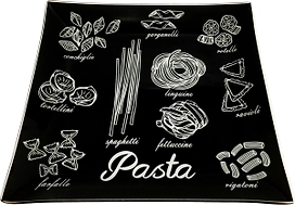 Тарелка обеденная NiNaGlass Паста 30 см стекло черный