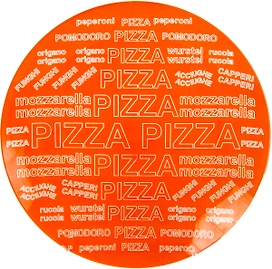 Тарелка обеденная NiNaGlass Пицца 26 см стекло красный