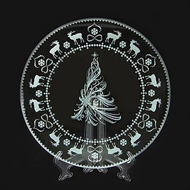 Тарелка обеденная NiNaGlass 30 см стекло прозрачный