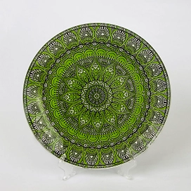 Тарелка десертная NINA GLASS 20 см стеклянная разноцветная