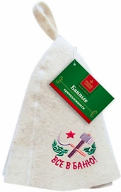 Шапка для бани фетр 36х25 см