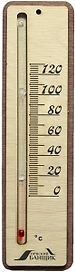 Термометр Невский банщик из дерева и стекла светло-коричневый 34x8 см