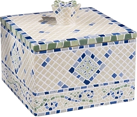 Диспенсер для ватных дисков Sibo Livorno Blue 2 предмета