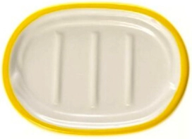 Мыльница бело-желтая