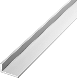 Уголок разносторонний ЛУКА серебро 1000х20х2 мм