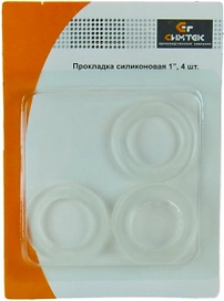 Прокладка уплотнительная для труб Симтек силиконовая 25 мм 1" 4 шт